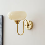 Vintage Bauhaus Glass Wall Light