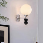 Vintage Black Accent Glass Ball Wall Light