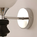 Vintage Black Accent Glass Ball Wall Light
