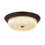 Vintage American Style Round Glass Ceiling Light
