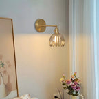 Vintage Flower Glass Wall Light
