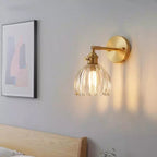 Vintage Flower Glass Wall Light