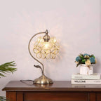 Vintage Romantic Flower Petal Glass Table Lamp