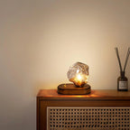 Vintage Irregular Ice Cube Glass Table Lamp