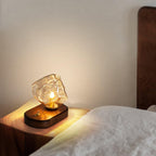 Vintage Irregular Ice Cube Glass Table Lamp