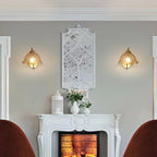 Classic Gold Arm Flower Wall Light