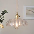 Vintage Lotus Glass Pendant Light