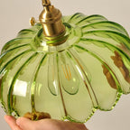 Vintage Lotus Glass Pendant Light