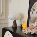 Vintage Art Deco Fabric Ceramic Table Lamp