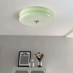 Vintage Bauhaus Cream Round Ceiling Light