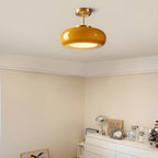 Vintage Bauhaus LED Round Glass Ceiling Light