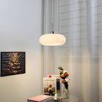 Bauhaus Vintage Round Glass Pendant Light over Dining Table