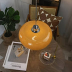 Bauhaus Vintage Round Glass Pendant Light over Dining Table
