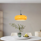 Bauhaus Vintage Round Glass Pendant Light over Dining Table