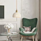 Vintage Ceramic Cream Hollow Pendant Light