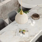 Vintage Ceramic Cream Hollow Pendant Light