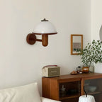 Vintage Creative Wooden Mushroom Wall Light