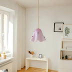 Vintage Flower Small Glass Pendant Light Over Dining Table