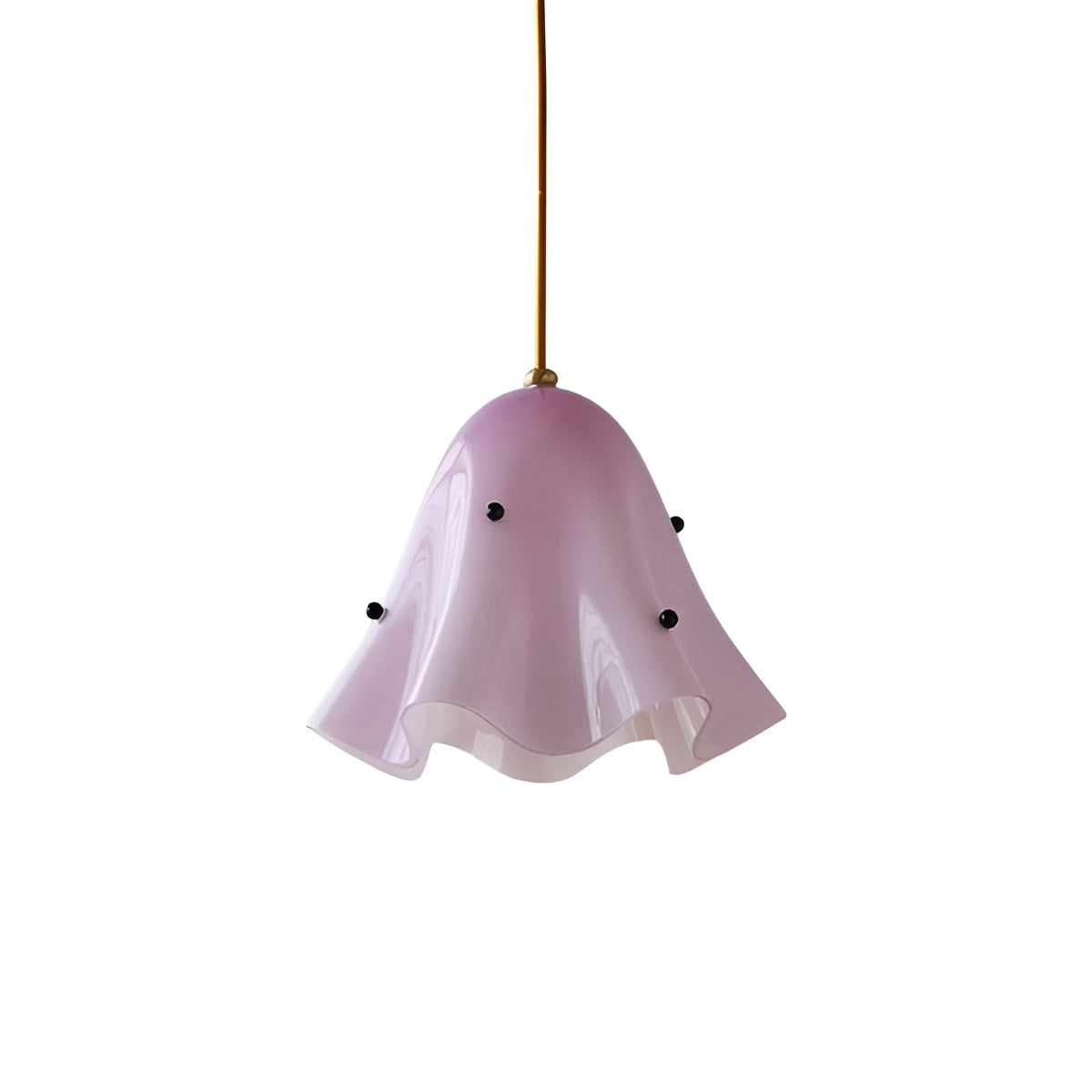 Vintage Flower Small Glass Pendant Light Over Dining Table