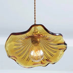 Hibiscus Flower Glass Vintage Style Pendant Light