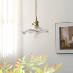 Hibiscus Flower Glass Vintage Style Pendant Light