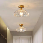 Vintage Lotus Flower Glass Ceiling Light