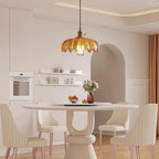 Vintage Lotus Glass Pendant Light
