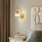 Vintage Luxury Lantern Crystal Wall Light