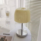 Bauhaus Dome Glass And Metal Bedside Lamp