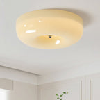 Modern Bauhaus Pudding LED Round Glass Ceiling Light