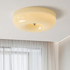 Modern Bauhaus Pudding LED Round Glass Ceiling Light