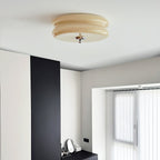 Vintage Bauhaus Cream Round Ceiling Light