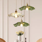 Modern Lotus Glass Pendant Light